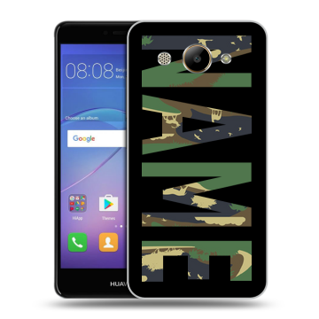 Силиконовый чехол на Huawei Y3 (2017) с принтом NAME