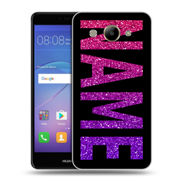 Силиконовый чехол на Huawei Y3 (2017) с принтом NAME