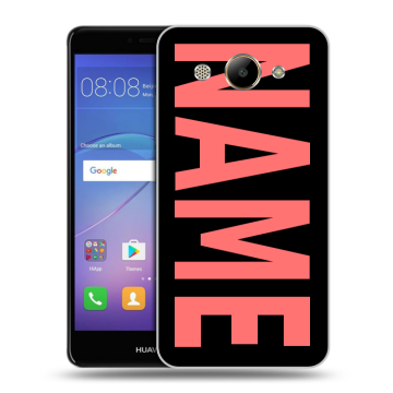 Силиконовый чехол на Huawei Y3 (2017) с принтом NAME