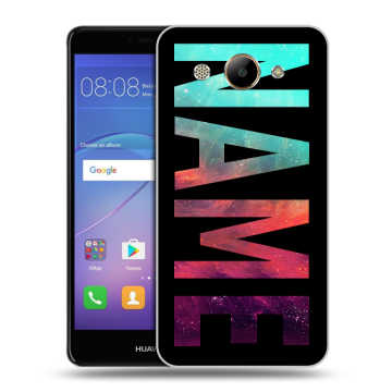 Силиконовый чехол на Huawei Y3 (2017) с принтом NAME