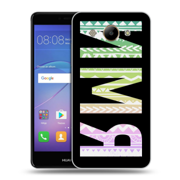 Силиконовый чехол на Huawei Y3 (2017) с принтом ИМЯ