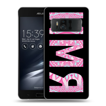 Силиконовый чехол на ASUS ZenFone AR с принтом ИМЯ