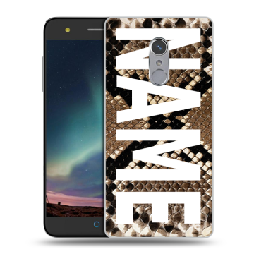 Силиконовый чехол на ZTE Blade V7 Plus с принтом NAME