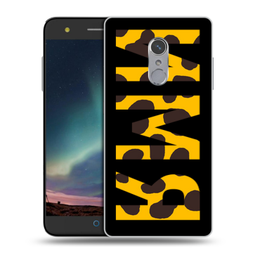Силиконовый чехол на ZTE Blade V7 Plus с принтом ИМЯ