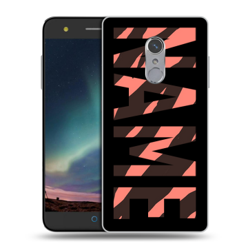 Силиконовый чехол на ZTE Blade V7 Plus с принтом NAME