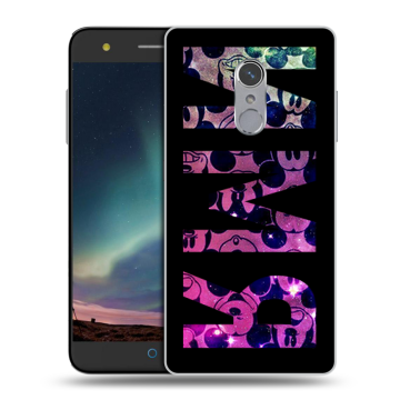 Силиконовый чехол на ZTE Blade V7 Plus с принтом ИМЯ