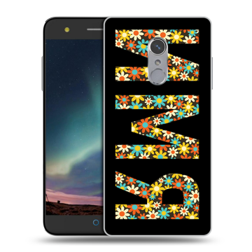 Силиконовый чехол на ZTE Blade V7 Plus с принтом ИМЯ