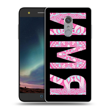 Силиконовый чехол на ZTE Blade V7 Plus с принтом ИМЯ