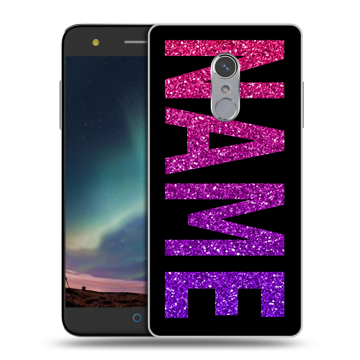 Силиконовый чехол на ZTE Blade V7 Plus с принтом NAME