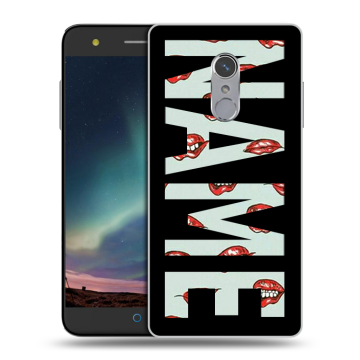 Силиконовый чехол на ZTE Blade V7 Plus с принтом NAME