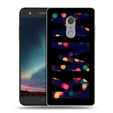 Силиконовый чехол на ZTE Blade V7 Plus с принтом ИМЯ
