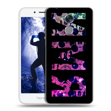 Силиконовый противоударный чехол на Huawei Honor 6A с принтом ИМЯ