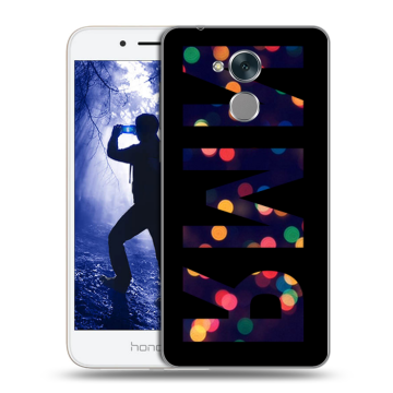 Силиконовый противоударный чехол на Huawei Honor 6A с принтом ИМЯ