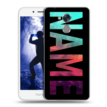 Силиконовый противоударный чехол на Huawei Honor 6A с принтом NAME