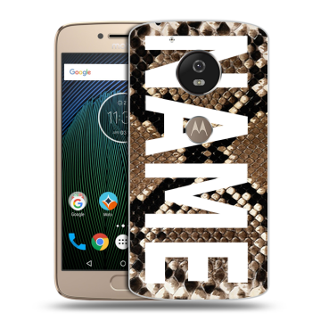 Силиконовый чехол на Motorola Moto G5s с принтом NAME