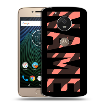 Силиконовый чехол на Motorola Moto G5s с принтом NAME