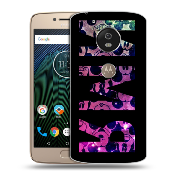 Силиконовый чехол на Motorola Moto G5s с принтом ИМЯ