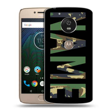 Силиконовый чехол на Motorola Moto G5s с принтом NAME