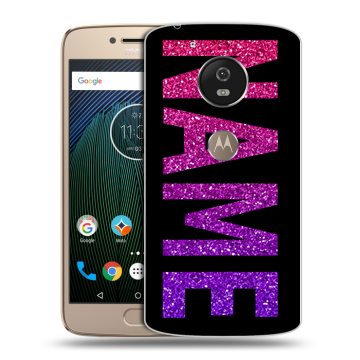 Силиконовый чехол на Motorola Moto G5s с принтом NAME