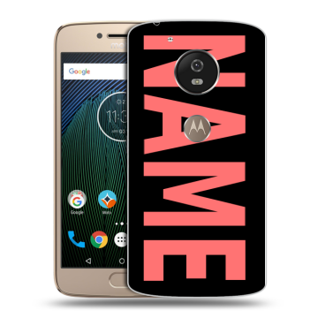 Силиконовый чехол на Motorola Moto G5s с принтом NAME