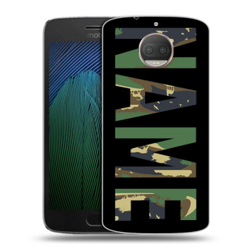 Пластиковый чехол на Motorola Moto G5s Plus с принтом NAME