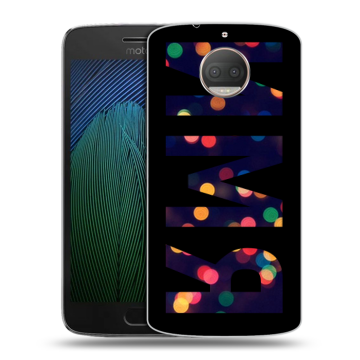 Пластиковый чехол на Motorola Moto G5s Plus с принтом ИМЯ