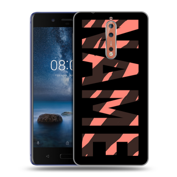 Пластиковый чехол на Nokia 8 с принтом NAME
