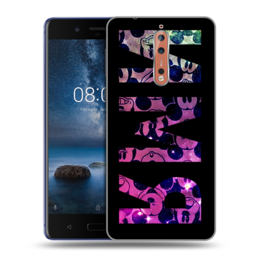 Пластиковый чехол на Nokia 8 с принтом ИМЯ