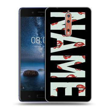 Пластиковый чехол на Nokia 8 с принтом NAME