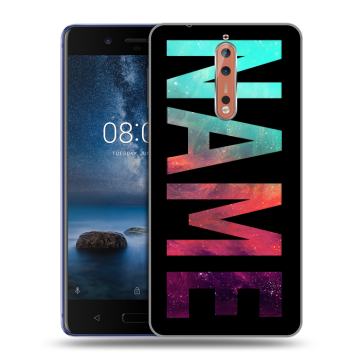 Пластиковый чехол на Nokia 8 с принтом NAME