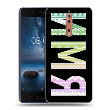 Пластиковый чехол на Nokia 8 с принтом ИМЯ