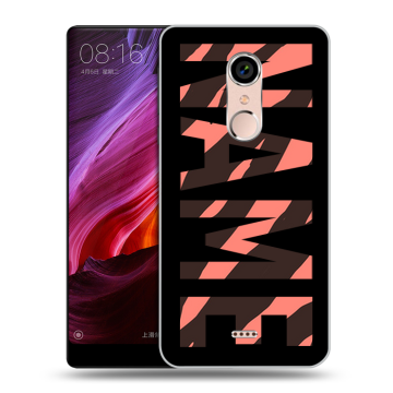 Силиконовый чехол на BQ Strike Selfie Max с принтом NAME