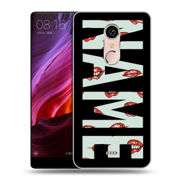 Силиконовый чехол на BQ Strike Selfie Max с принтом NAME
