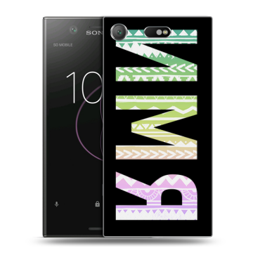 Пластиковый чехол на Sony Xperia XZ1 Compact с принтом ИМЯ