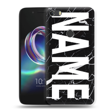 Силиконовый чехол на Alcatel Idol 5 с принтом NAME