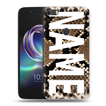 Силиконовый чехол на Alcatel Idol 5 с принтом NAME