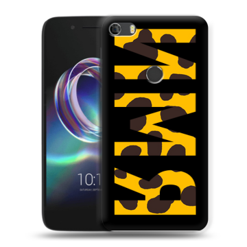Силиконовый чехол на Alcatel Idol 5 с принтом ИМЯ