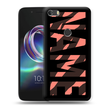 Силиконовый чехол на Alcatel Idol 5 с принтом NAME