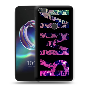 Силиконовый чехол на Alcatel Idol 5 с принтом ИМЯ