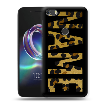 Силиконовый чехол на Alcatel Idol 5 с принтом NAME