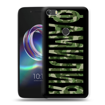 Силиконовый чехол на Alcatel Idol 5 с принтом ФАМИЛИЯ