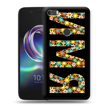 Силиконовый чехол на Alcatel Idol 5 с принтом ИМЯ