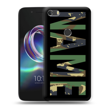 Силиконовый чехол на Alcatel Idol 5 с принтом NAME