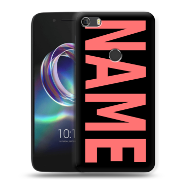 Силиконовый чехол на Alcatel Idol 5 с принтом NAME