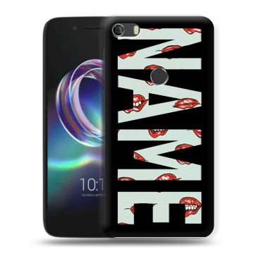 Силиконовый чехол на Alcatel Idol 5 с принтом NAME