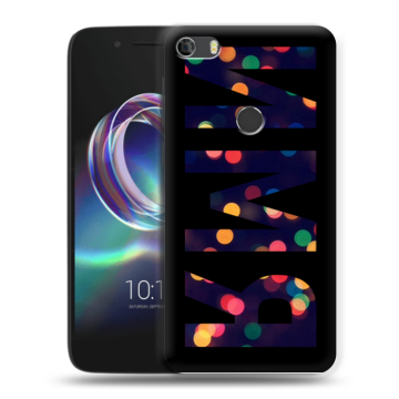 Силиконовый чехол на Alcatel Idol 5 с принтом ИМЯ