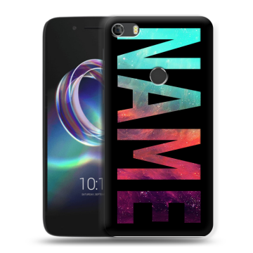 Силиконовый чехол на Alcatel Idol 5 с принтом NAME