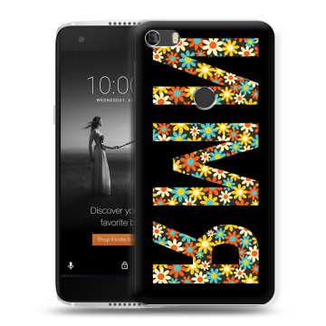 Силиконовый чехол на Alcatel Idol 5S с принтом ИМЯ