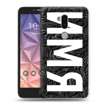 Силиконовый чехол на Alcatel A7 XL с принтом ИМЯ