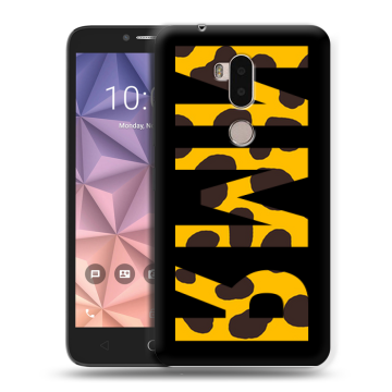 Силиконовый чехол на Alcatel A7 XL с принтом ИМЯ
